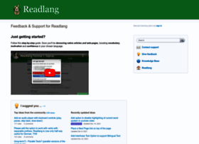 Readlang.uservoice.com