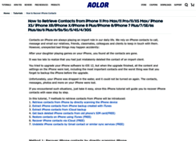 Recoveriphonecontacts.aolor.com