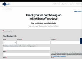 Register.insinkerator.com