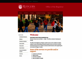 Registrar.camden.rutgers.edu