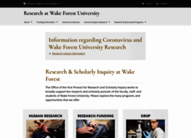 Research.wfu.edu