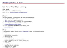 Ruby-metaprogramming.rubylearning.com