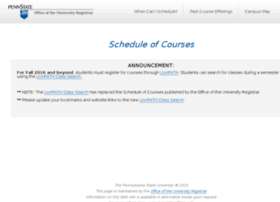 schedule.psu.edu