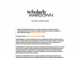 Scholarlymarkdown.com