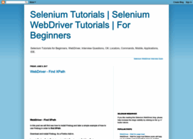 Selenium-tutorial.blogspot.com