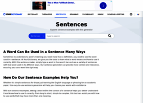 Sentence.yourdictionary.com
