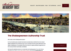 Shakespeareanauthorshiptrust.org.uk