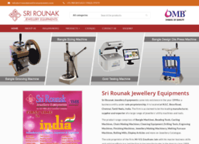 Srirounakjewelleryequipments.com