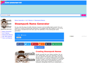 Steampunk.namegeneratorfun.com
