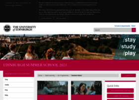 Summerschool.ed.ac.uk