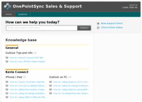 Support.onepointsync.com
