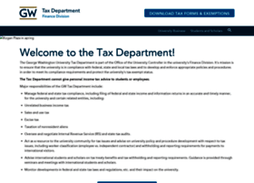 Taxdepartment.gwu.edu