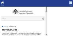 travelsecure.infrastructure.gov.au