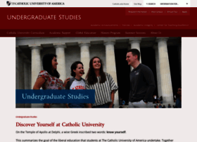 Undergraduatestudies.cua.edu