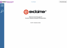 User-manuals.exclaimer.com