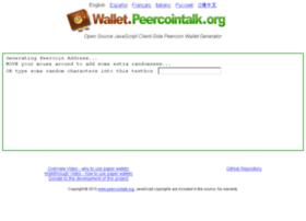 Wallet.peercointalk.org