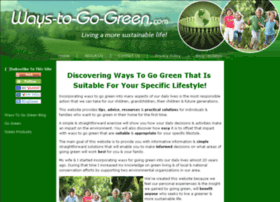 ways-to-go-green.com