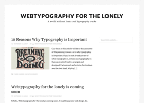 webtypographyforthelonely.com