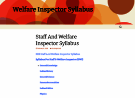 Welfareinspectorsyllabus.wordpress.com