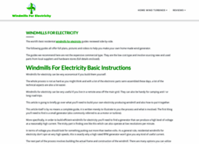 Windmills-for-electricity-plans.com