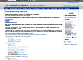Workathometruthresearch.wikidot.com