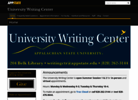 Writingcenter.appstate.edu